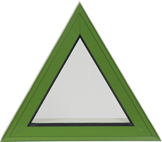 Grönt trekantigt fönster